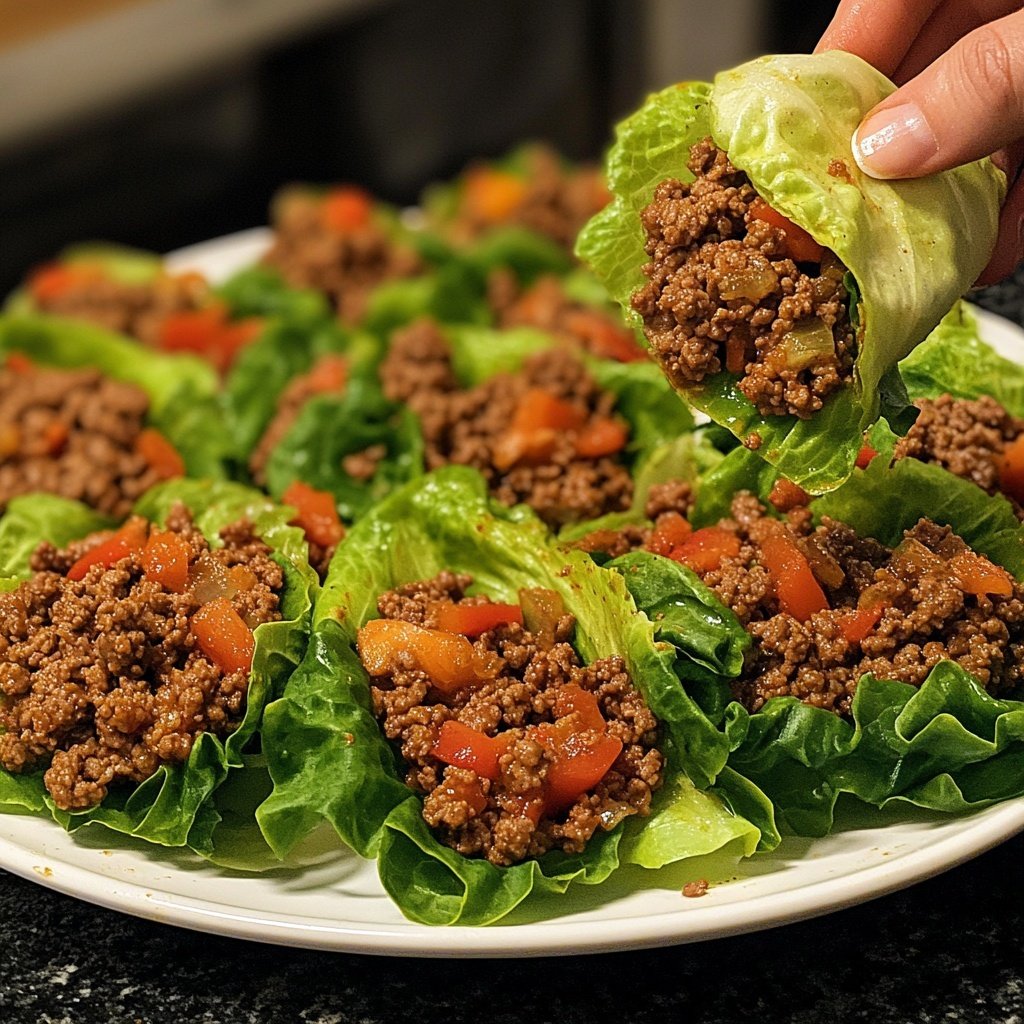 Ground Beef Lettuce Wraps