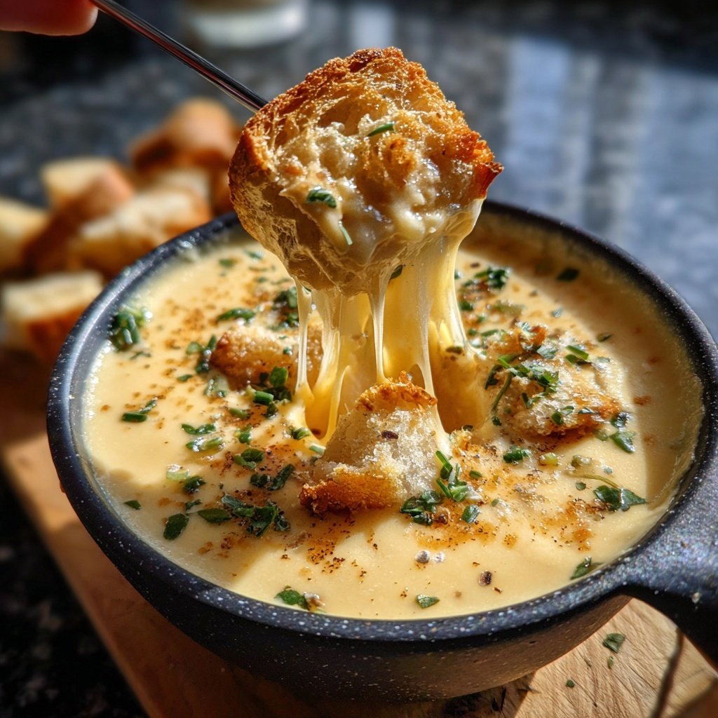 Fondue with Swiss Cheese and Nutmeg