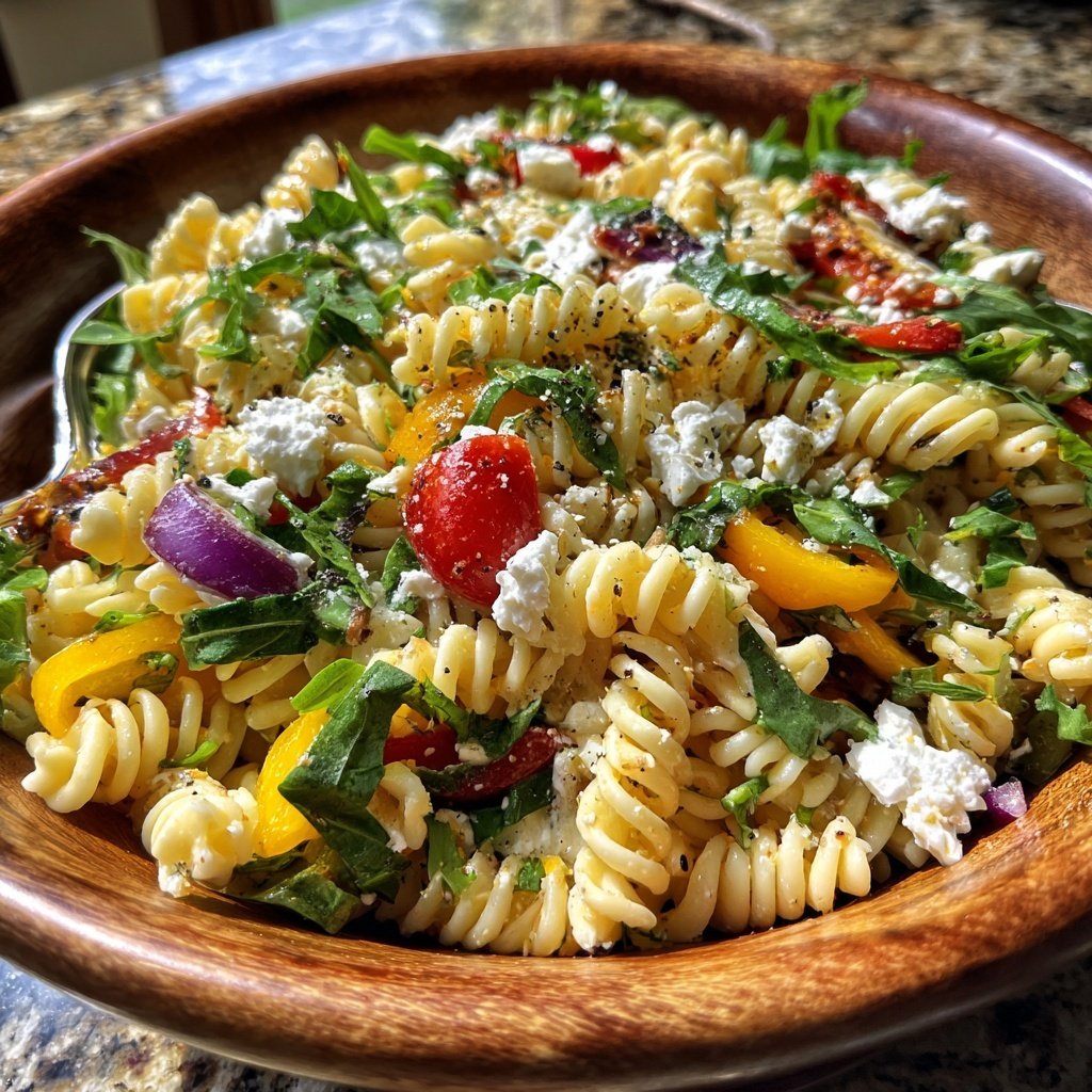 Mediterranean Pasta Salad With Feta