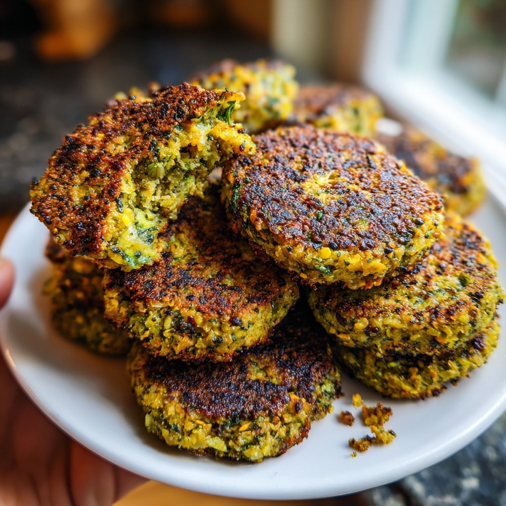 Baked Broccoli Chickpea Patties
