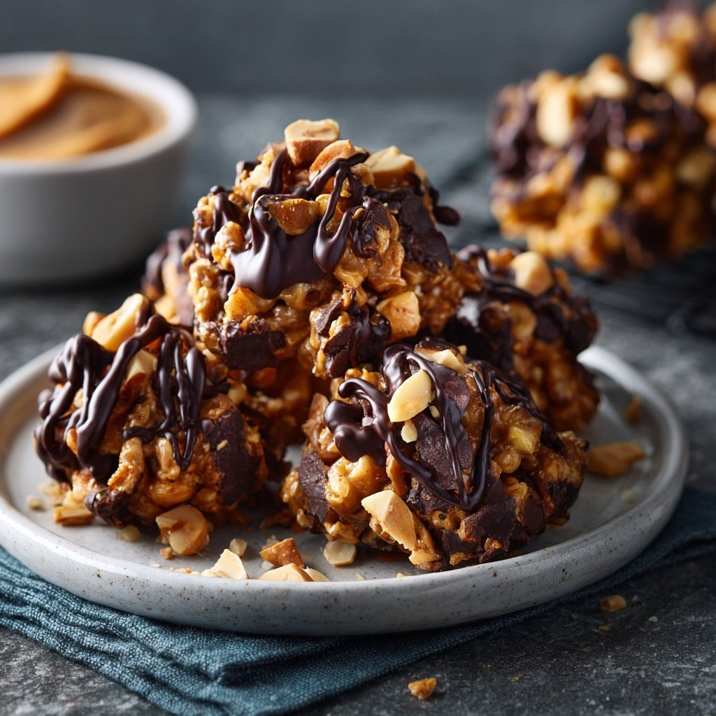 Chocolate Peanut Butter Date Clusters