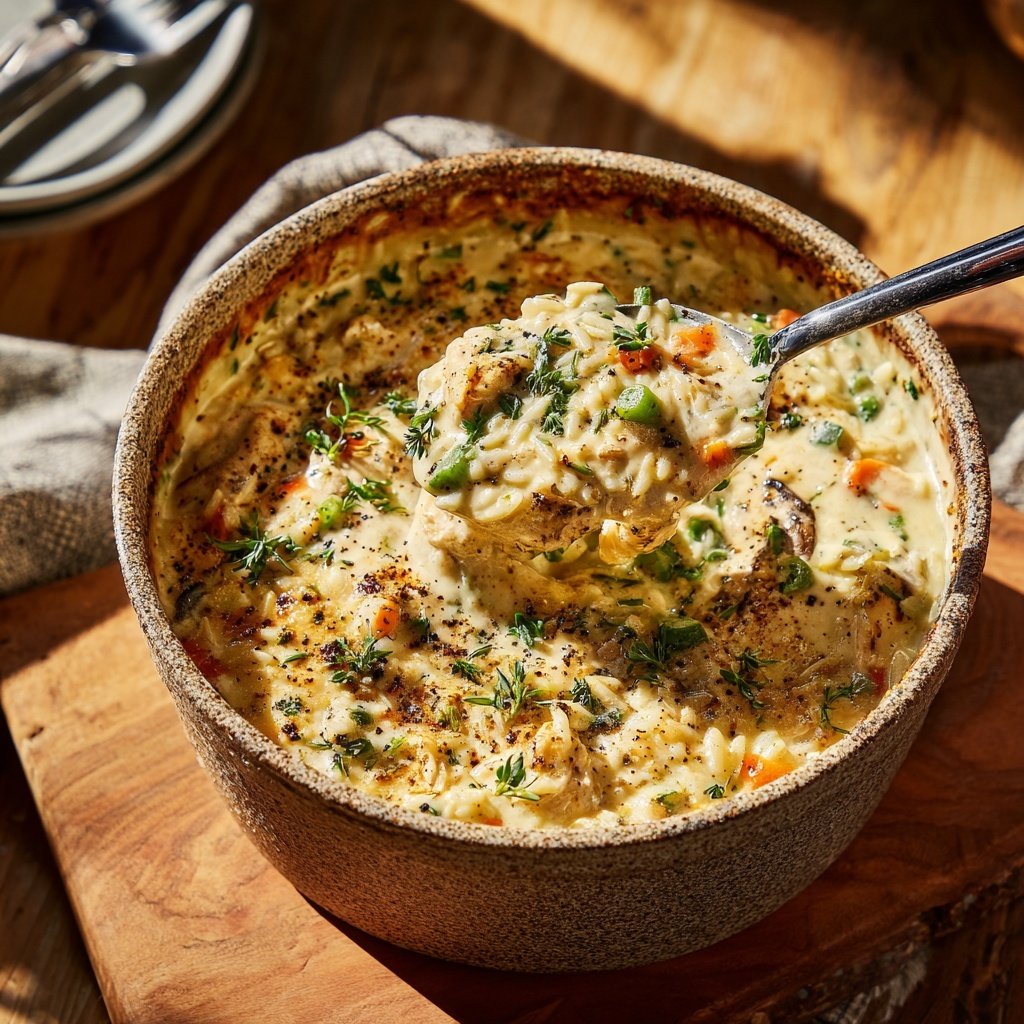 One Pot Creamy Chicken And Orzo