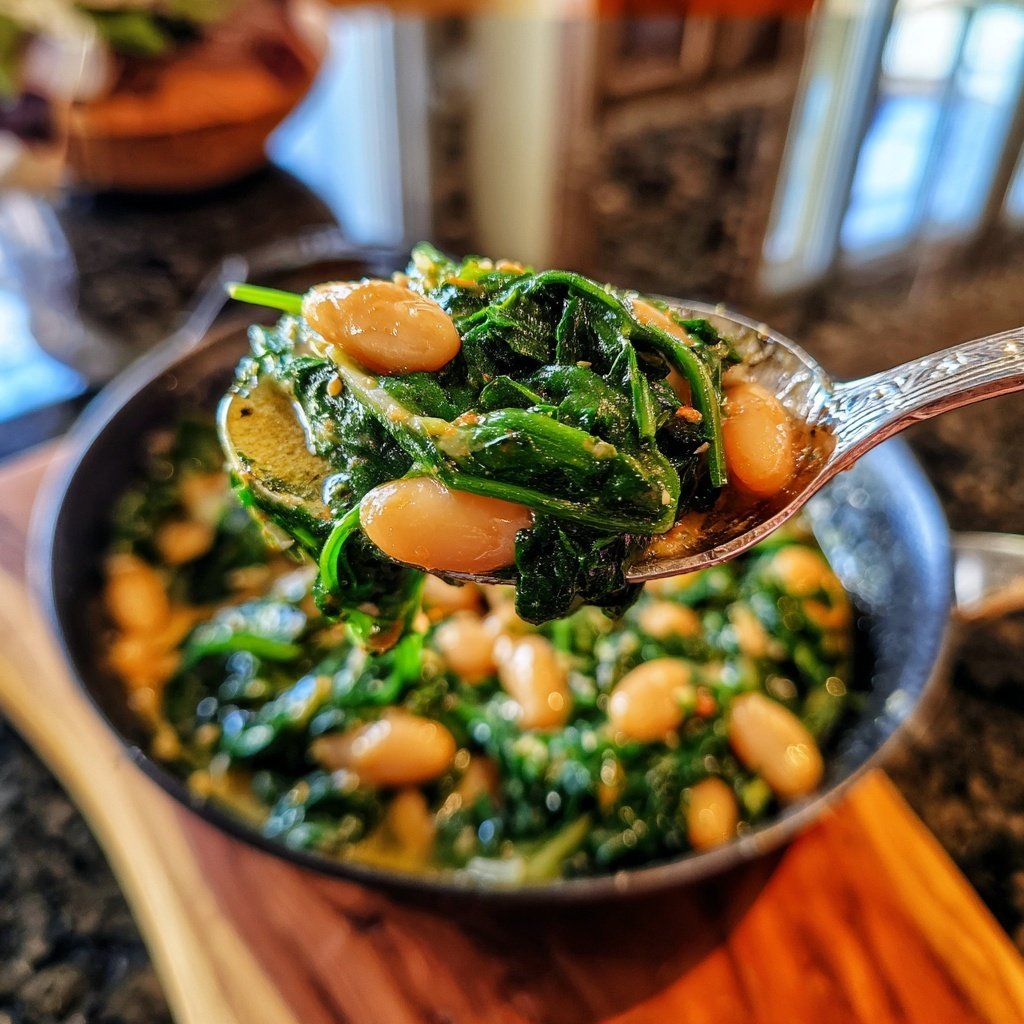 Spinach White Bean Garlic Sauté