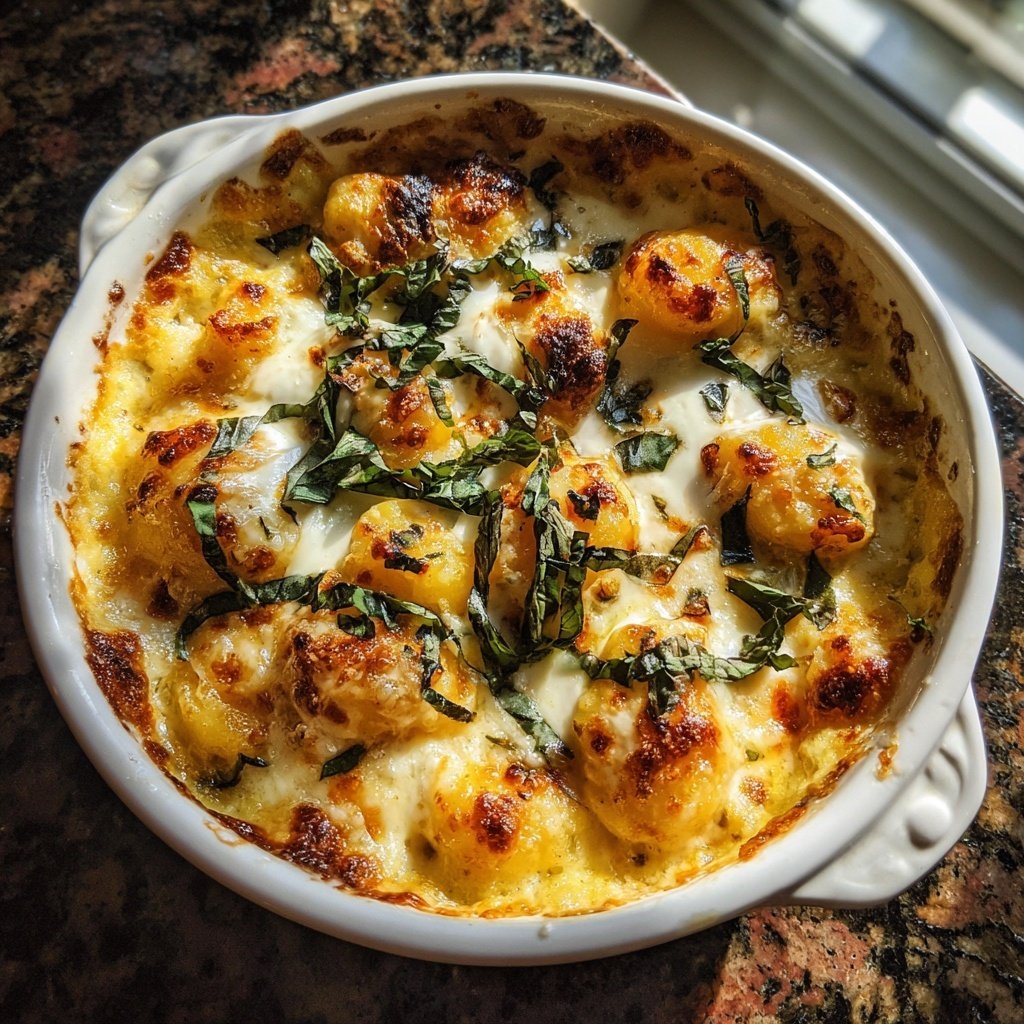 Romantic Baked Gnocchi with Burrata