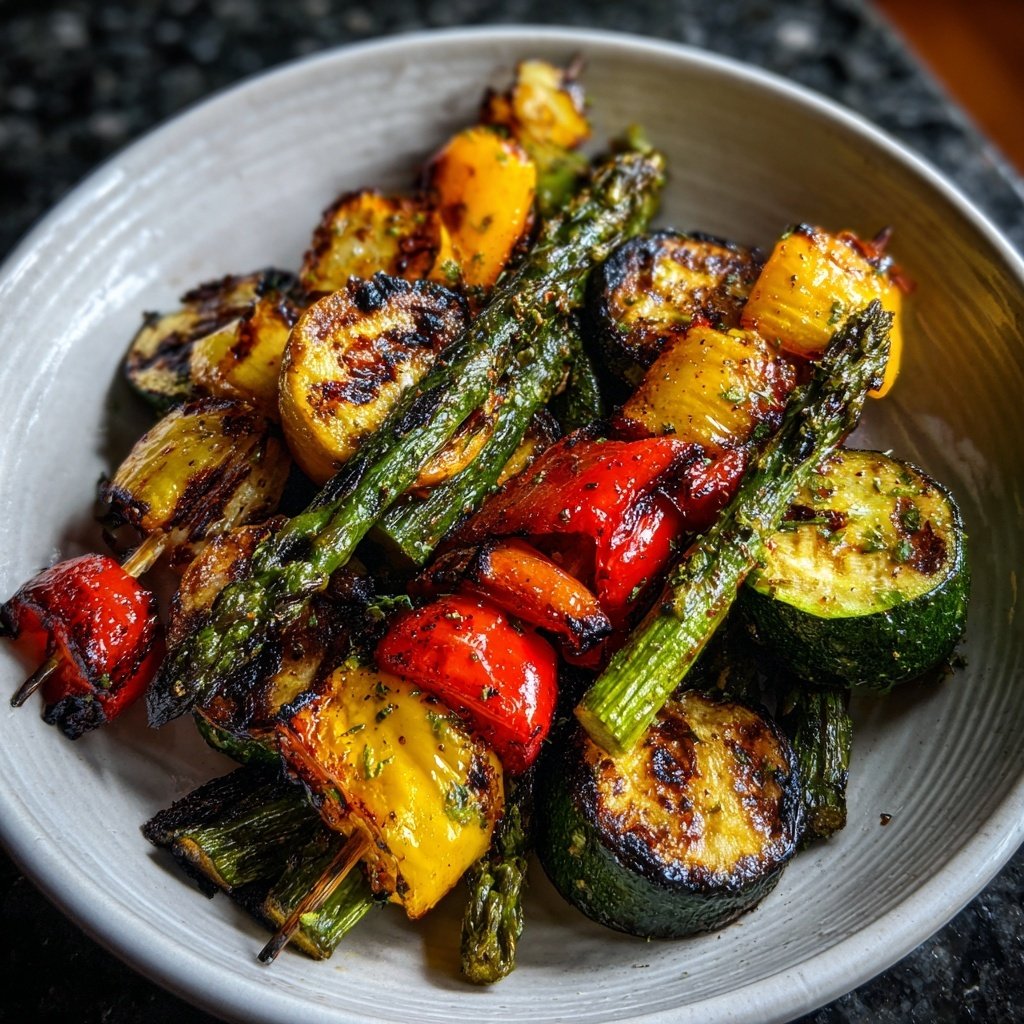 Healthy Dinner Grilled Veggie Plate