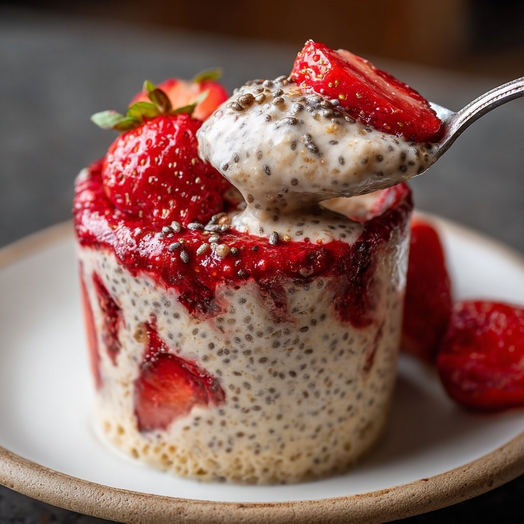 Strawberry Chia Breakfast Pots