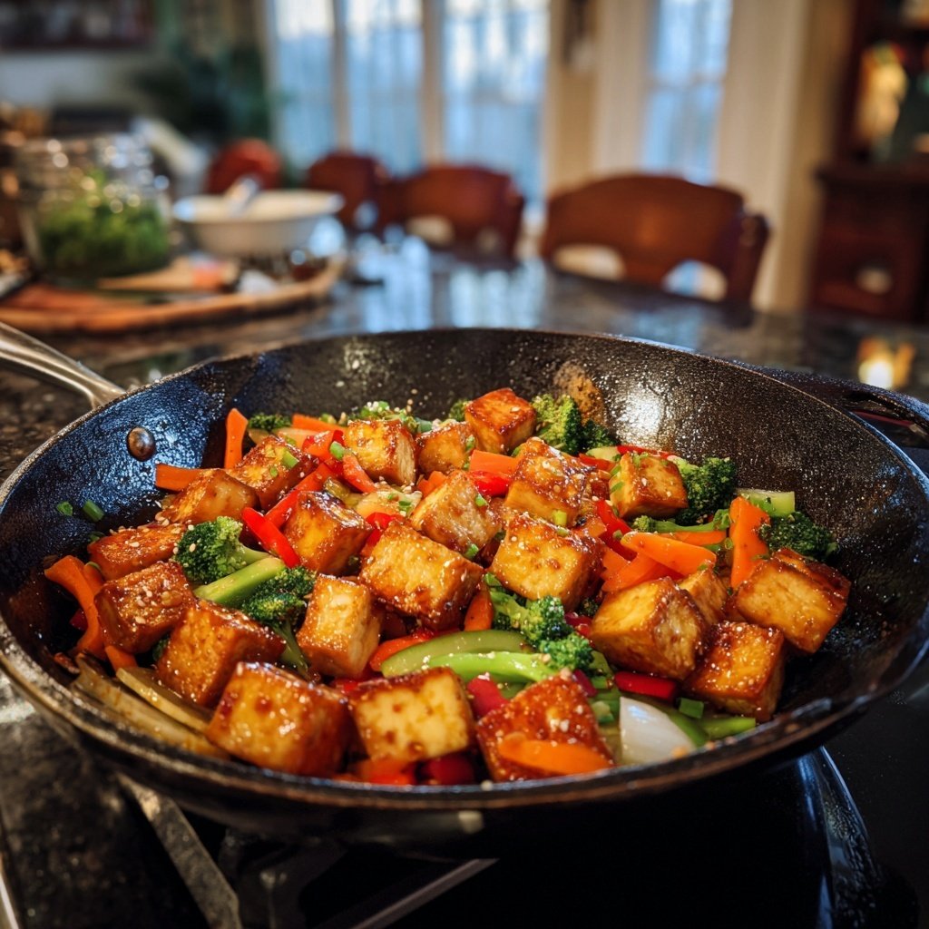 Honey Garlic Tofu Stir Fry