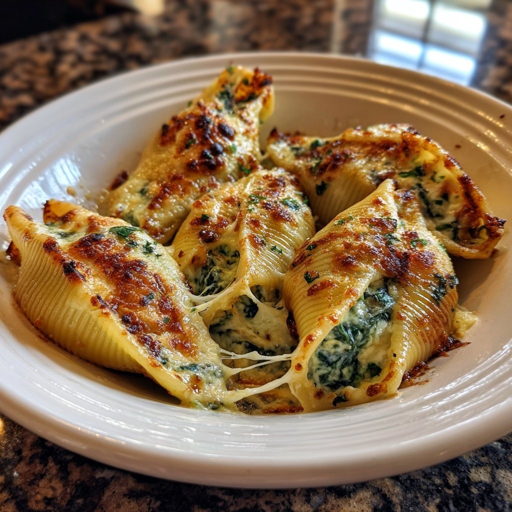 Romantic Spinach Ricotta Stuffed Shells