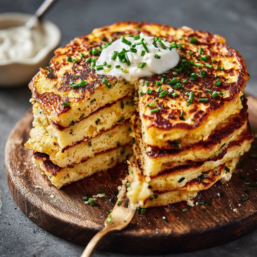 Savory Cottage Cheese Pancakes