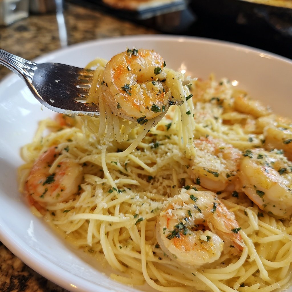 15-Minute Garlic Shrimp Pasta