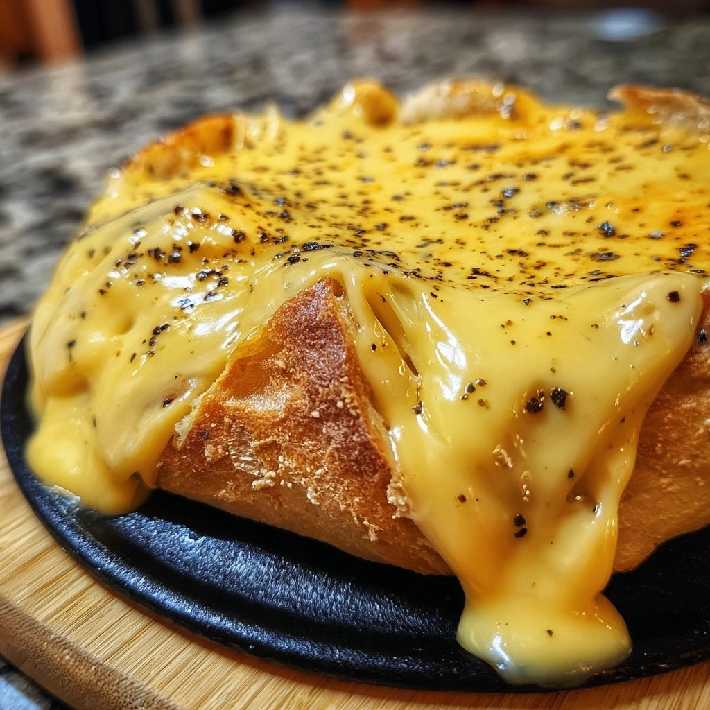 Fondue with Smoked Gouda and Black Pepper