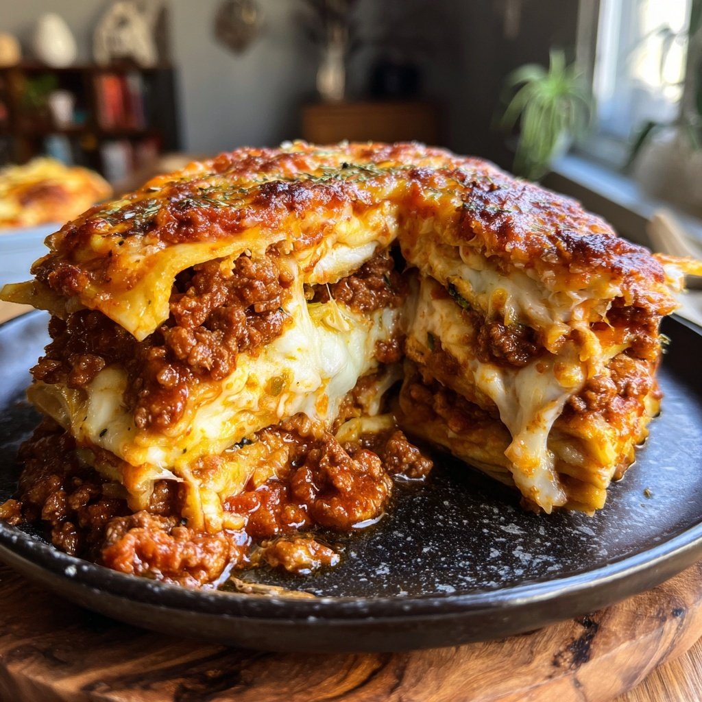 Zucchini Lasagna With Meat Sauce